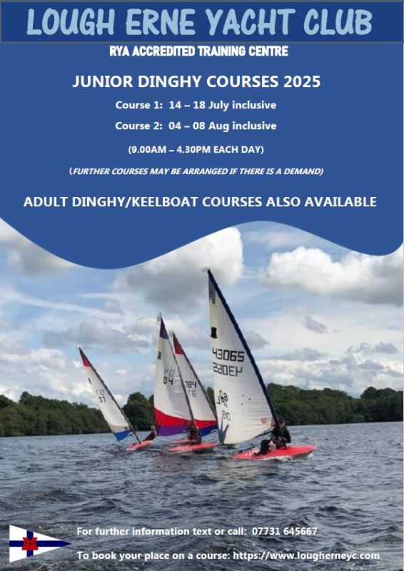 Sailing Courses this Summer at Lough Erne Yacht Club